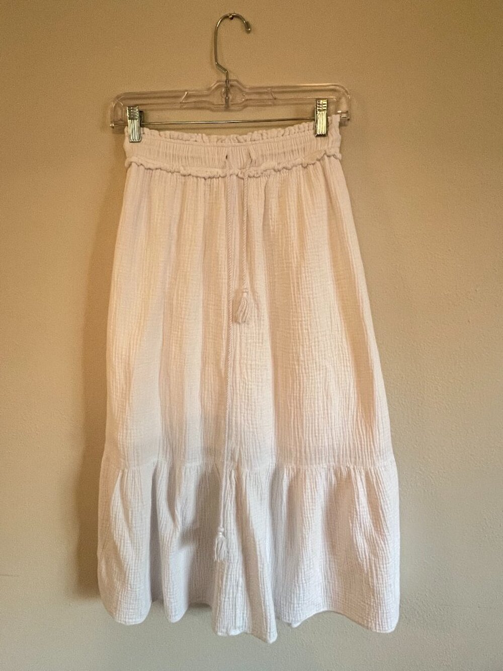White Ann Taylor 100% Cotton Maxi Skirt, Size XS